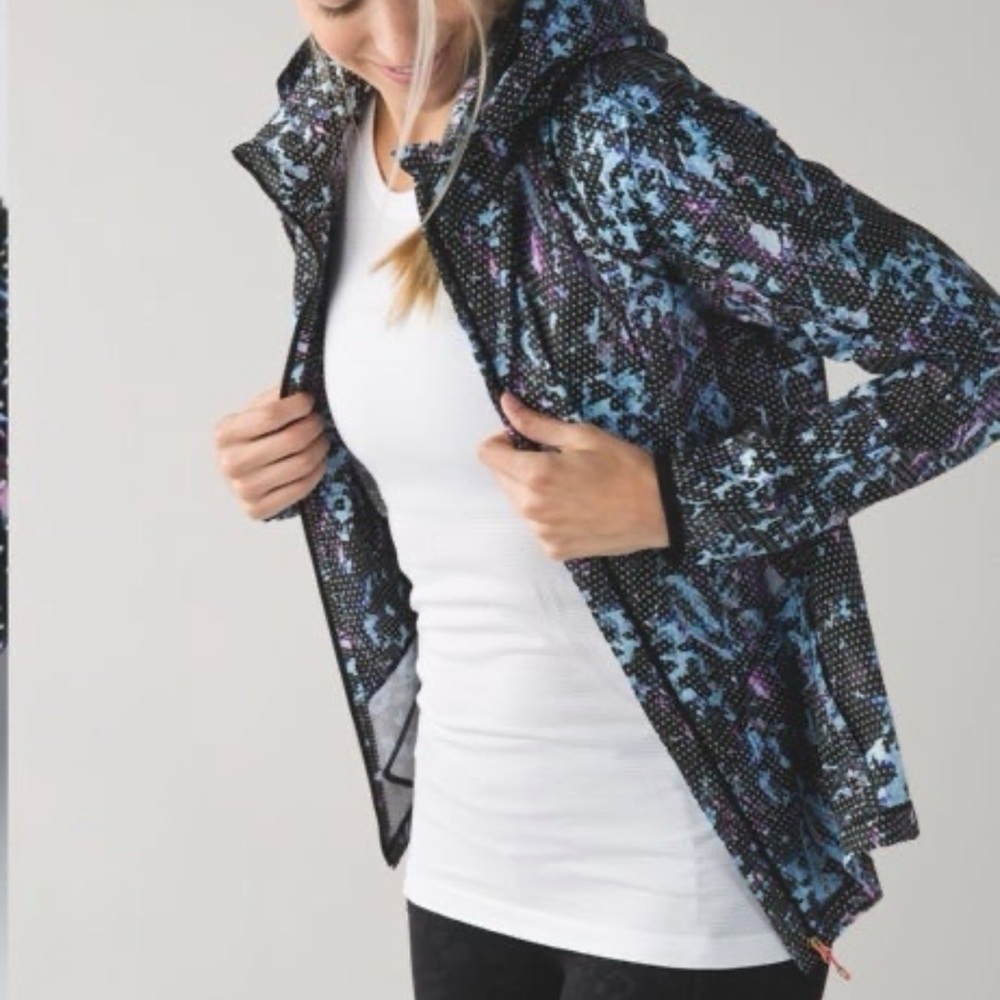 Lululemon Back Pack It Jacket Floral Sport Tranquil Blue Multi